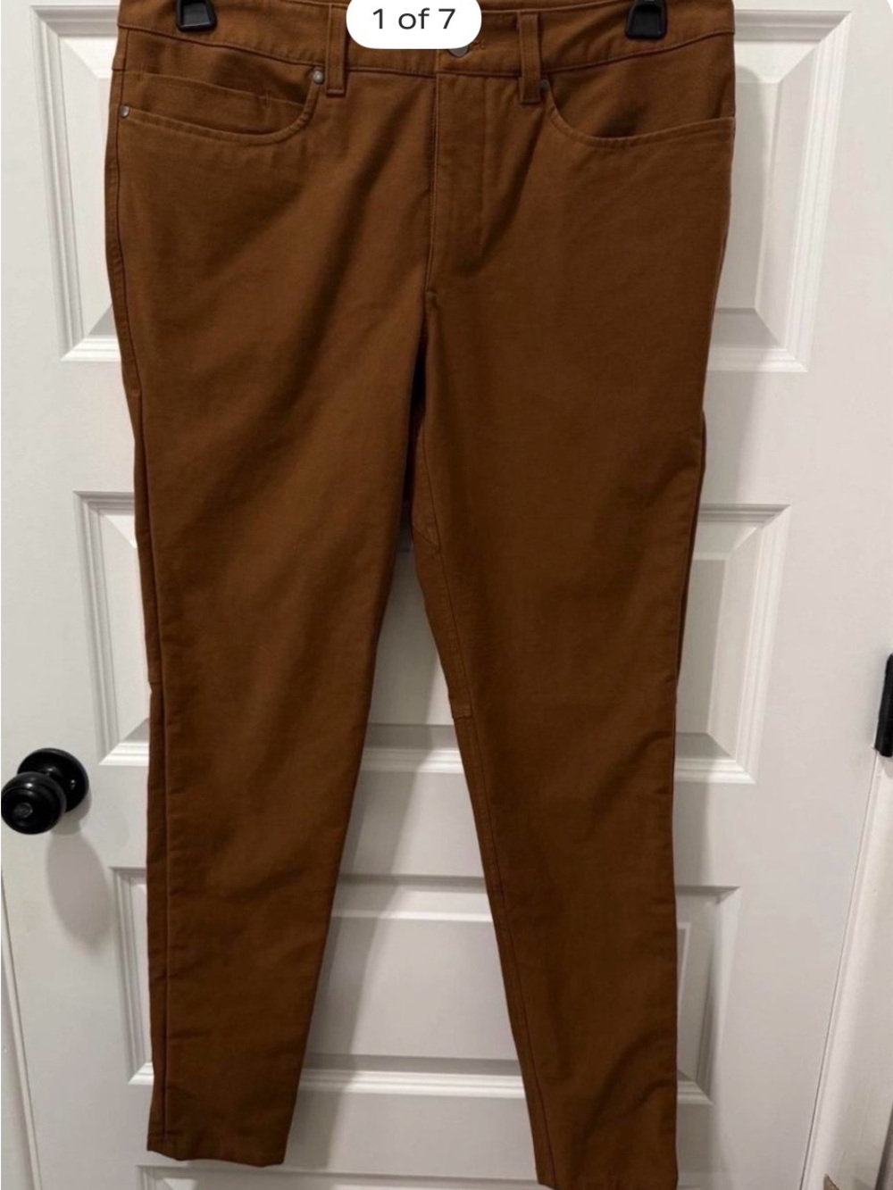 lululemon athletica Slim Chinos in Deep Caramel